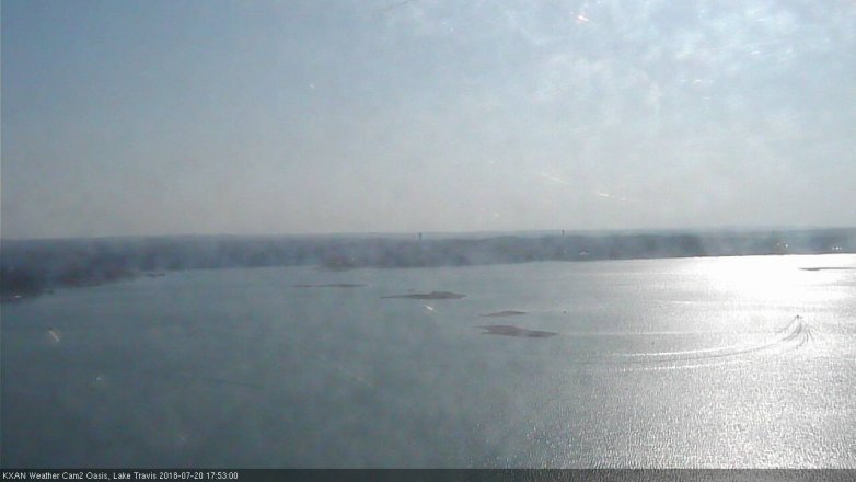 Lake Travis webcam, July 20, 2018 4:55 PM CT
