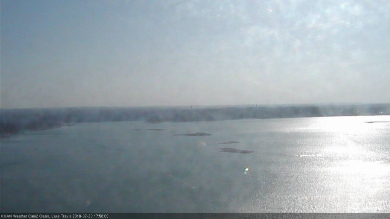 Lake Travis webcam, July 20, 2018 5:00 PM CT
