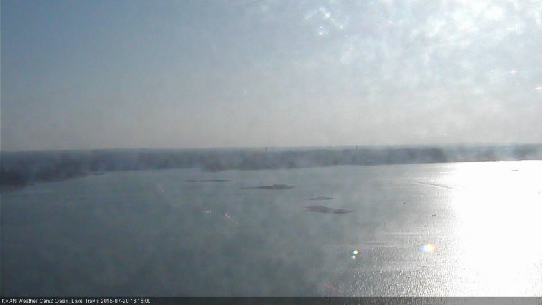 Lake Travis webcam, July 20, 2018 5:20 PM CT