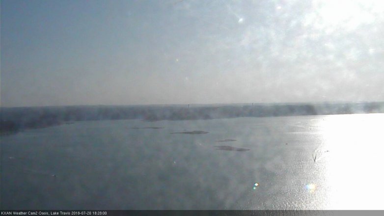 Lake Travis webcam, July 20, 2018 5:30 PM CT