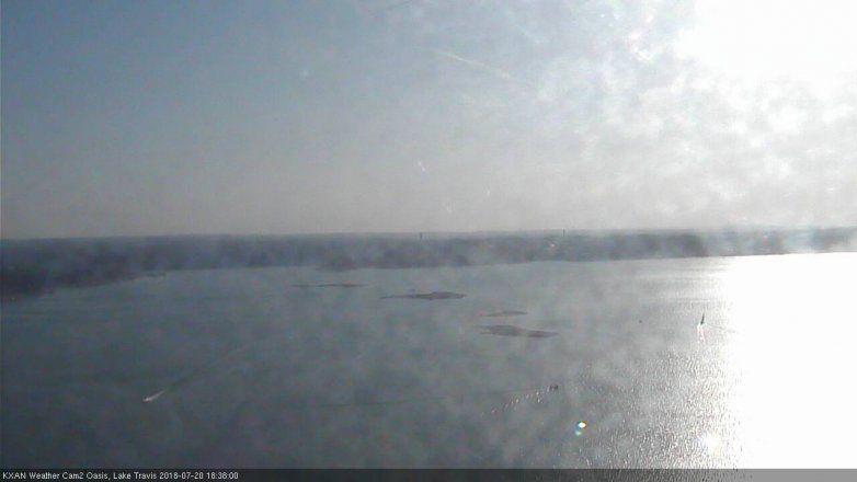 Lake Travis webcam, July 20, 2018 5:40 PM CT