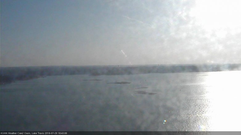 Lake Travis webcam, July 20, 2018 5:45 PM CT