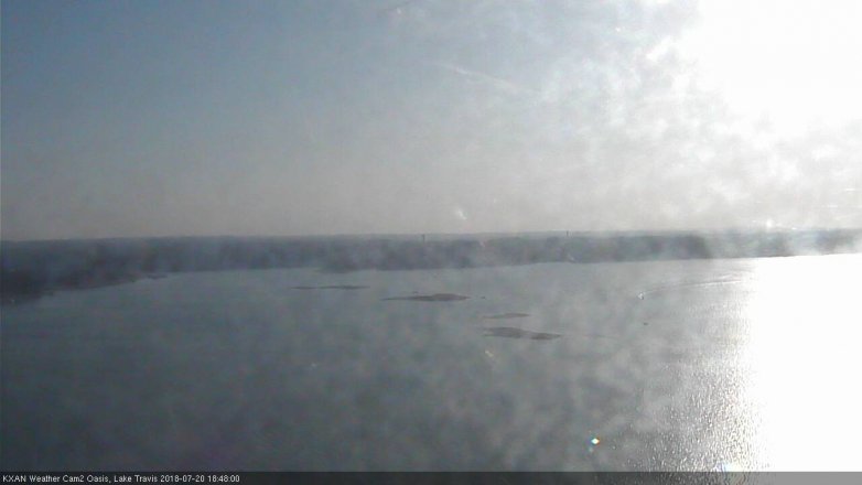 Lake Travis webcam, July 20, 2018 5:50 PM CT