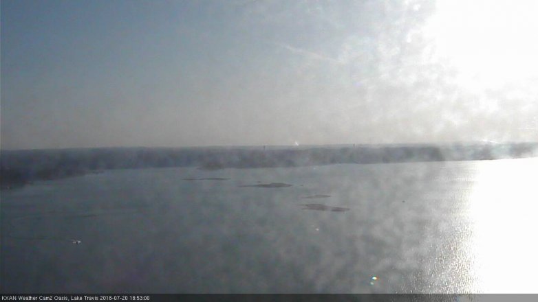 Lake Travis webcam, July 20, 2018 5:55 PM CT