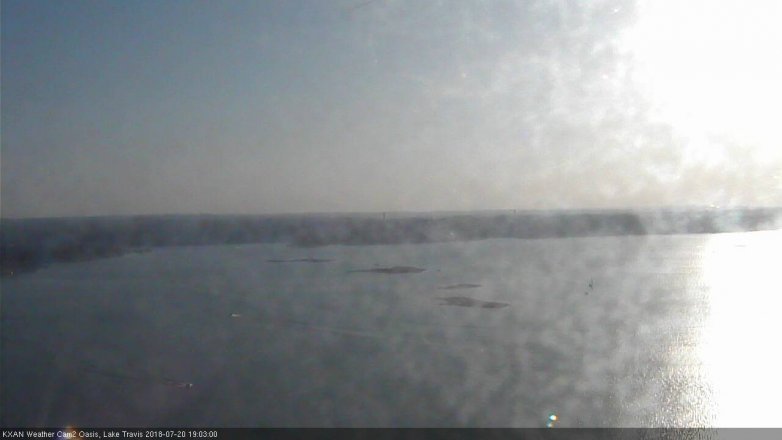 Lake Travis webcam, July 20, 2018 6:05 PM CT