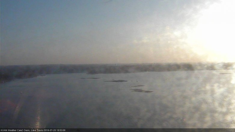 Lake Travis webcam, July 20, 2018 6:55 PM CT