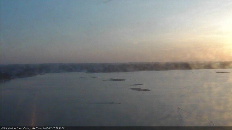 Lake Travis webcam, July 20, 2018 7:15 PM CT