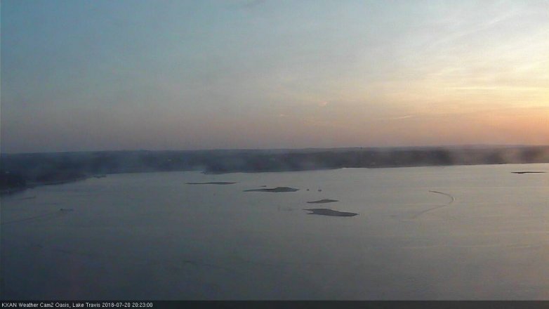 Lake Travis webcam, July 20, 2018 7:25 PM CT