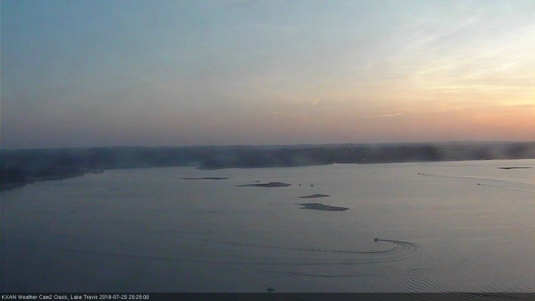 Lake Travis webcam, July 20, 2018 7:30 PM CT