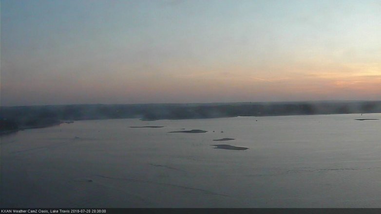 Lake Travis webcam, July 20, 2018 7:40 PM CT