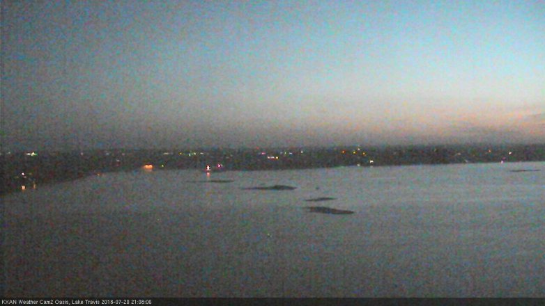 Lake Travis webcam, July 20, 2018 8:10 PM CT