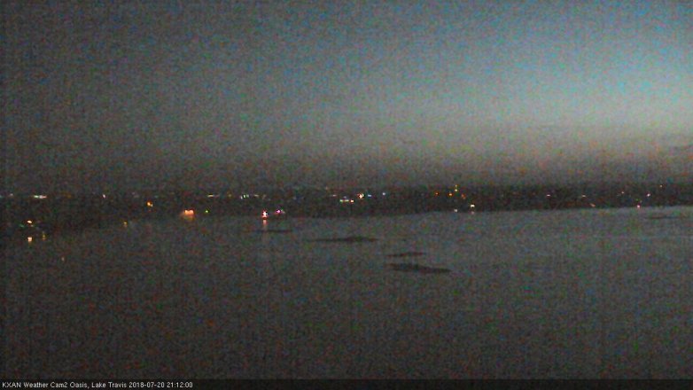 Lake Travis webcam, July 20, 2018 8:15 PM CT