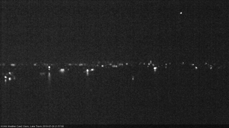 Lake Travis webcam, July 20, 2018 9:00 PM CT