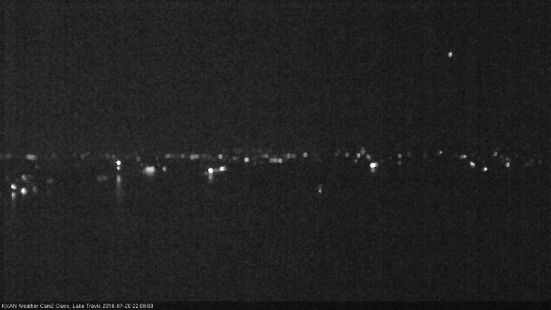 Lake Travis webcam, July 20, 2018 9:10 PM CT