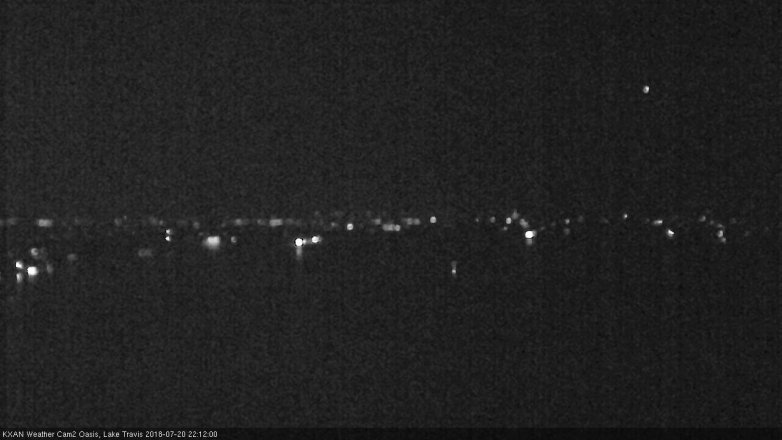 Lake Travis webcam, July 20, 2018 9:15 PM CT