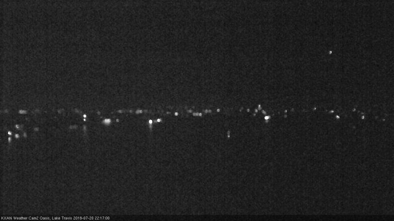 Lake Travis webcam, July 20, 2018 9:20 PM CT