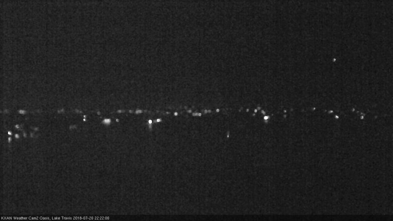 Lake Travis webcam, July 20, 2018 9:25 PM CT