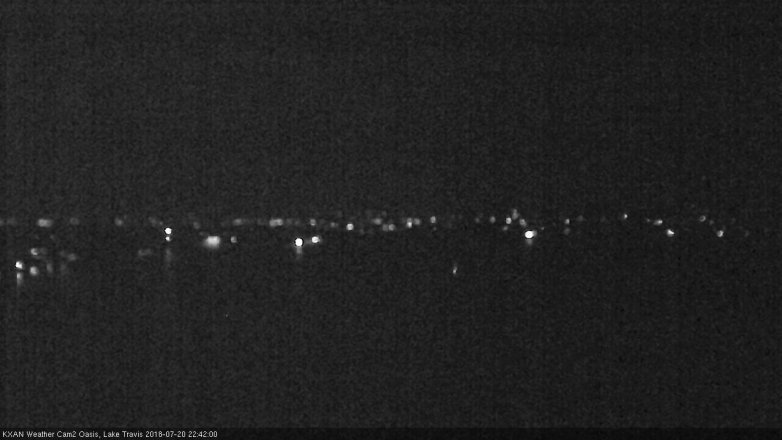 Lake Travis webcam, July 20, 2018 9:45 PM CT