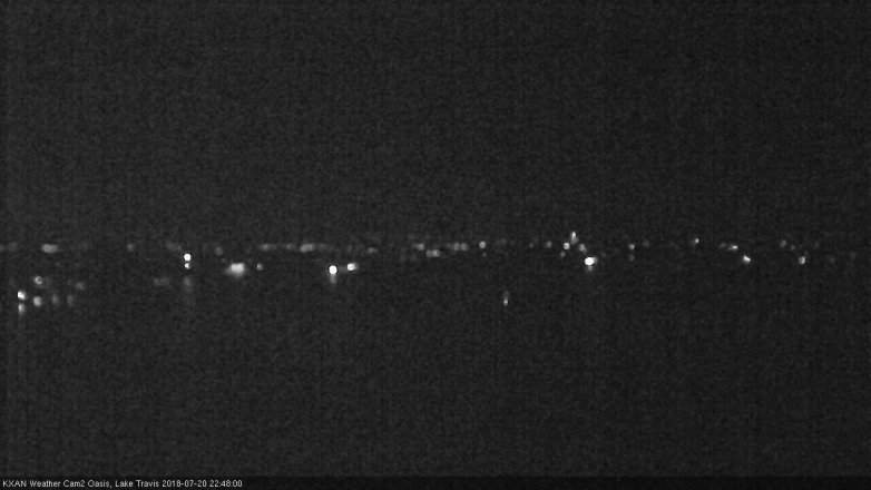 Lake Travis webcam, July 20, 2018 9:50 PM CT