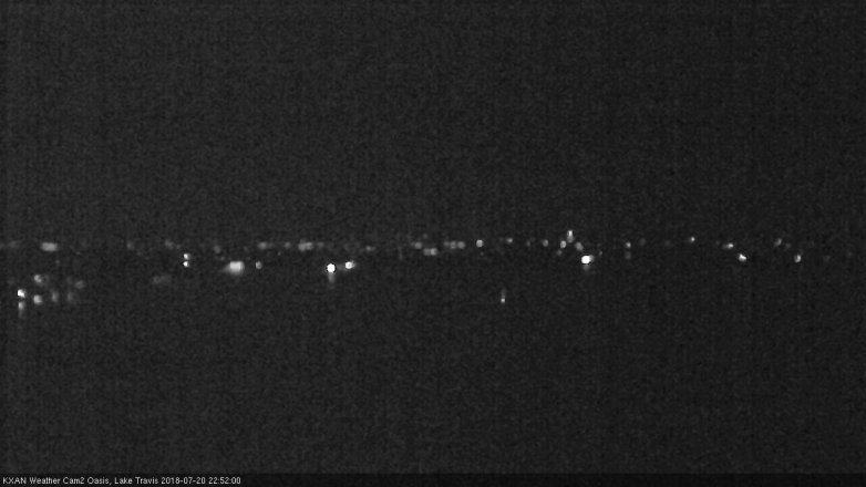 Lake Travis webcam, July 20, 2018 9:55 PM CT