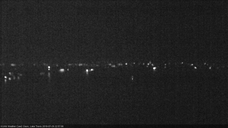 Lake Travis webcam, July 20, 2018 10:00 PM CT