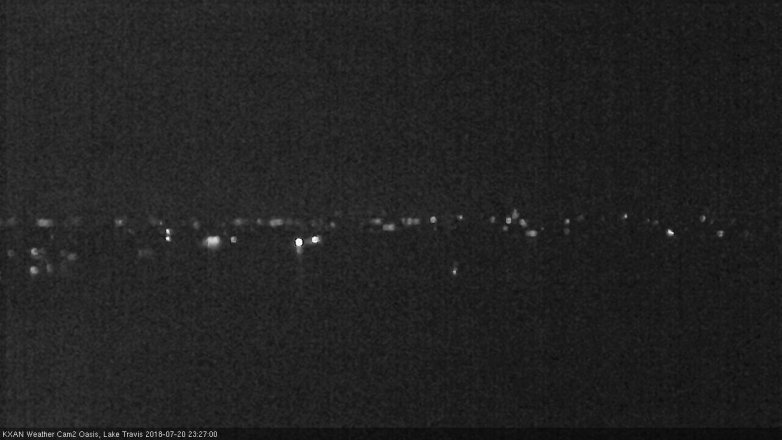 Lake Travis webcam, July 20, 2018 10:30 PM CT
