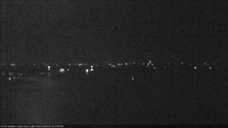 Lake Travis webcam, July 20, 2018 10:55 PM CT