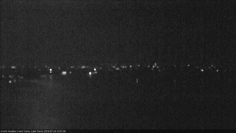 Lake Travis webcam, July 20, 2018 11:00 PM CT