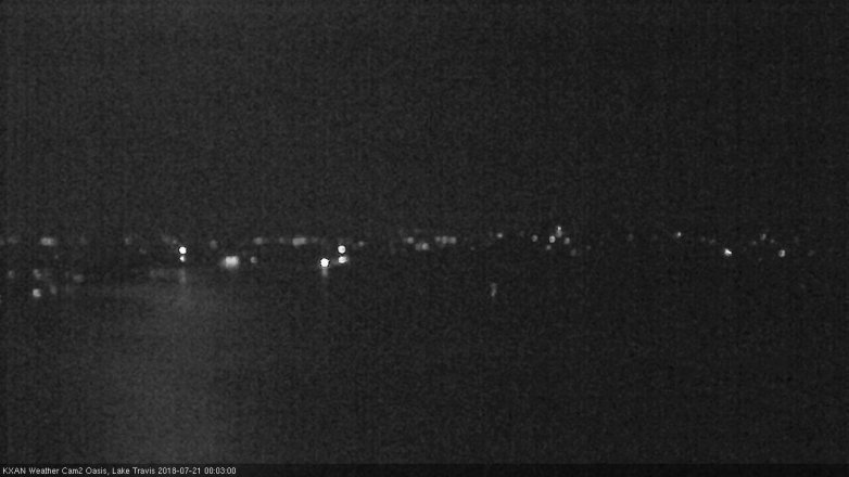 Lake Travis webcam, July 20, 2018 11:05 PM CT