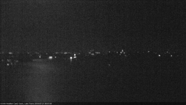 Lake Travis webcam, July 20, 2018 11:10 PM CT