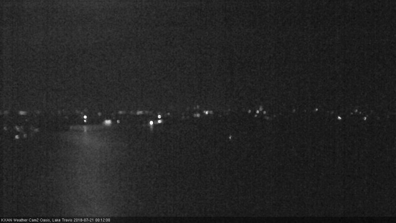 Lake Travis webcam, July 20, 2018 11:15 PM CT