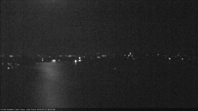 Lake Travis webcam, July 20, 2018 11:25 PM CT