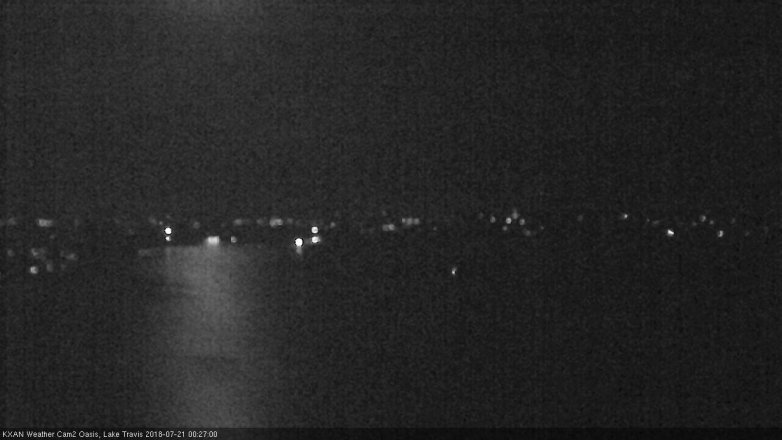Lake Travis webcam, July 20, 2018 11:30 PM CT