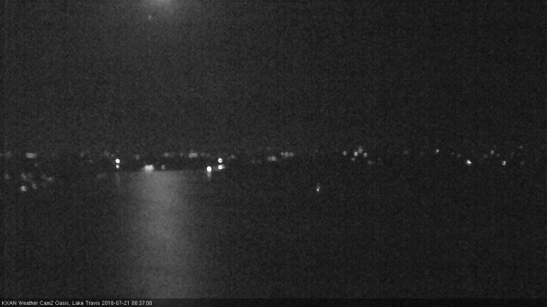 Lake Travis webcam, July 20, 2018 11:40 PM CT