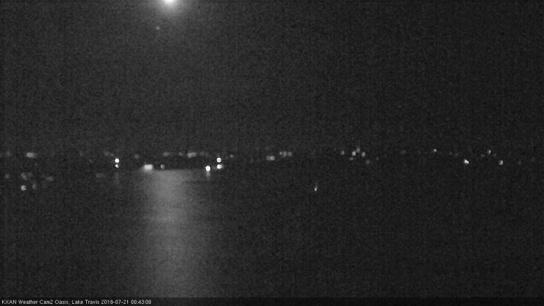Lake Travis webcam, July 20, 2018 11:45 PM CT
