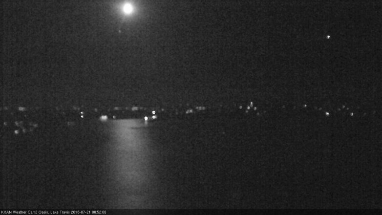 Lake Travis webcam, July 20, 2018 11:55 PM CT