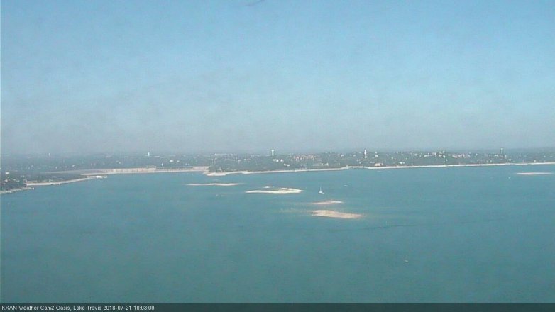 Lake Travis webcam, July 21, 2018 9:05 AM CT