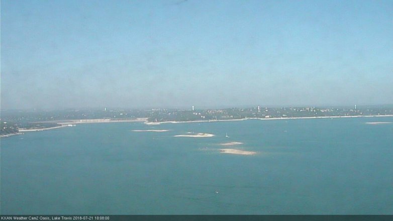 Lake Travis webcam, July 21, 2018 9:10 AM CT