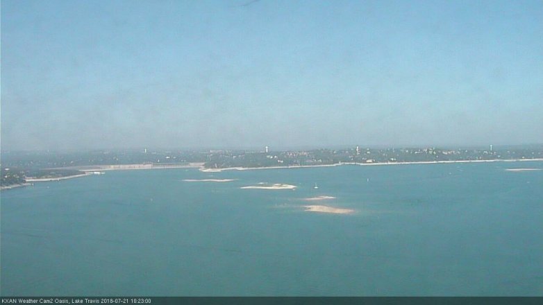 Lake Travis webcam, July 21, 2018 9:25 AM CT