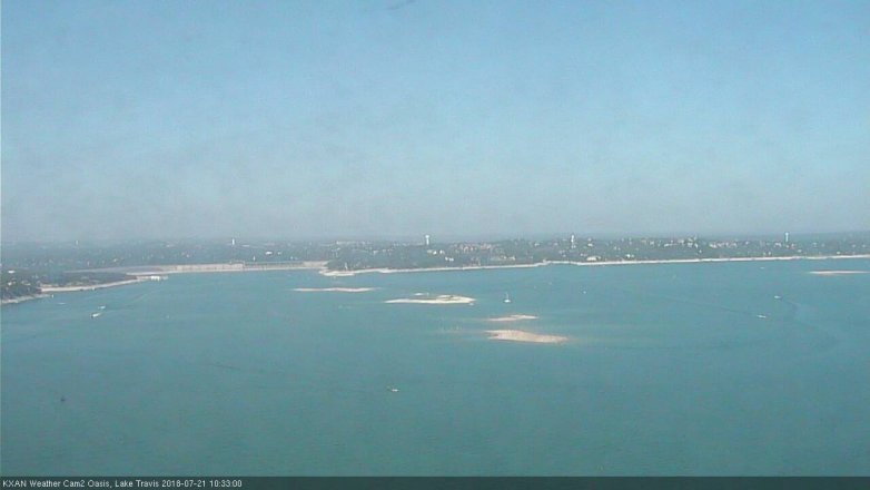 Lake Travis webcam, July 21, 2018 9:35 AM CT