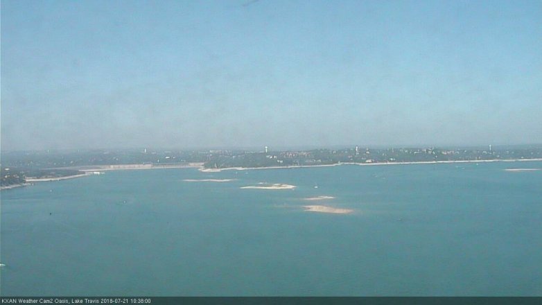 Lake Travis webcam, July 21, 2018 9:40 AM CT