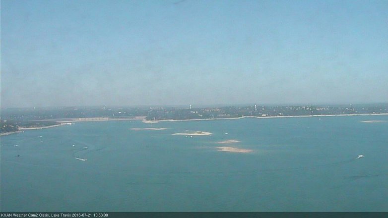 Lake Travis webcam, July 21, 2018 9:55 AM CT