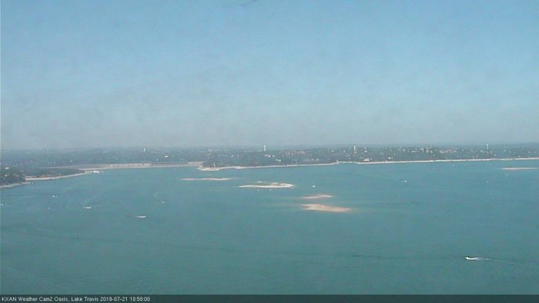 Lake Travis webcam, July 21, 2018 10:00 AM CT