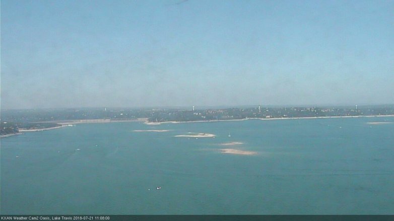 Lake Travis webcam, July 21, 2018 10:10 AM CT