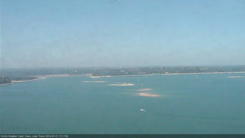 Lake Travis webcam, July 21, 2018 10:20 AM CT