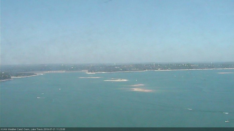 Lake Travis webcam, July 21, 2018 10:25 AM CT