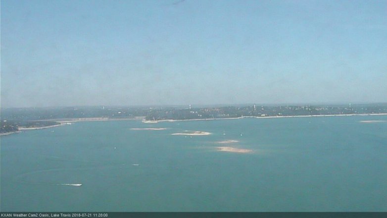 Lake Travis webcam, July 21, 2018 10:30 AM CT