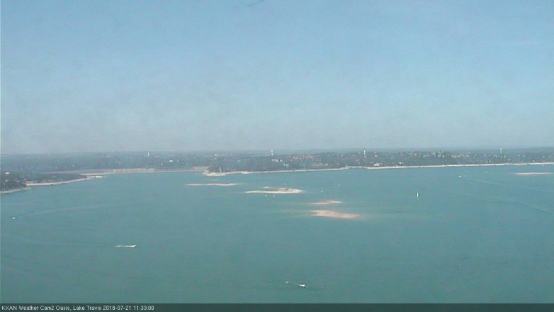 Lake Travis webcam, July 21, 2018 10:35 AM CT