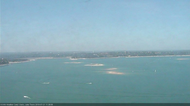 Lake Travis webcam, July 21, 2018 10:40 AM CT