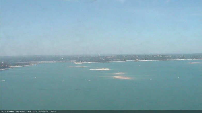 Lake Travis webcam, July 21, 2018 10:50 AM CT